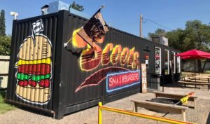 scoots smashburgers exterior murals