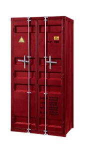 container furniture locker red