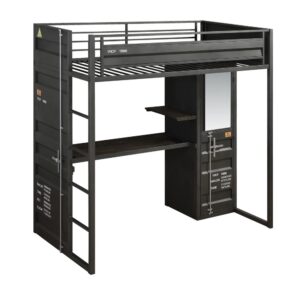 container furniture lofted bed desk