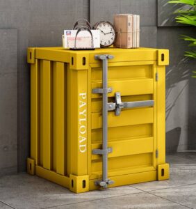 container furniture yellow end table