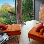 poznan riverfront cabins chairs