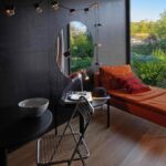 poznan riverfront cabins dining view