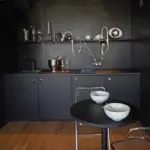 poznan riverfront cabins kitchen dark