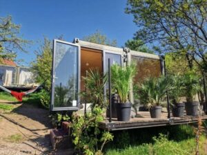 poznan riverfront cabins patio front