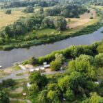 poznan riverfront cabins river overhead