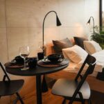 poznan riverfront cabins table