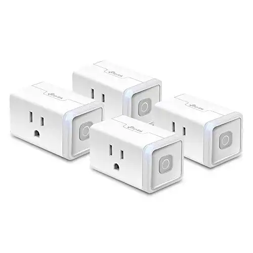 TP-Link Kasa Smart Plug HS103P4, Smart Home Wi-Fi Outlet Works with Alexa, Echo, Google Home & IFTTT, No Hub Required, Remote Control, 15 Amp, UL Certified, 4-Pack, White