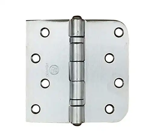 Penrod Stainless Steel Ball Bearing Door Hinges, 4 Inch with 5/8 Inch Square Corners, NRP, 3 Pack