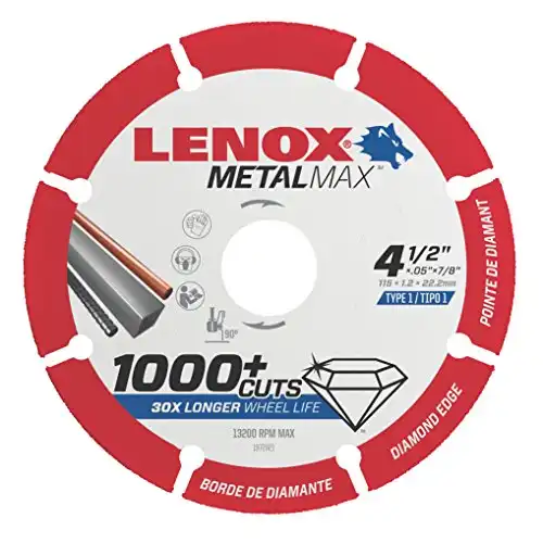 LENOX Metal Max Cutting Wheel, Diamond Edge, 4.5 Inch