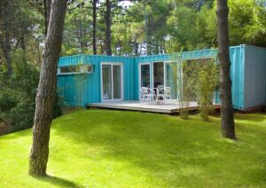 alterra pinamar container glamping blue container
