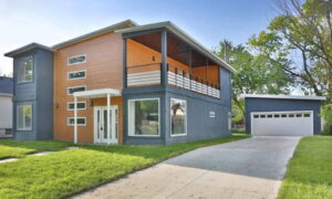 Camden Avenue Container House exterior angle view