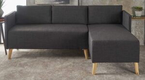 Christopher Knight Home Andresen Mid Century Modern Fabric Chaise Sectional