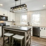 Inman Street Container House kitchen island