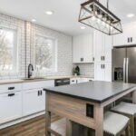 Inman Street Container House kitchen island table