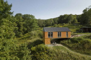 Livingston Manor Container Home exterior sorrounding nature view