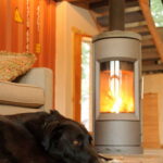 Nederland Container Home fireplace