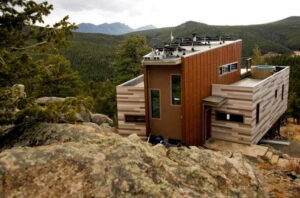 Nederland Container Home sorrounding ridge view
