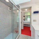 Old Lady House bathroom glass shower room design