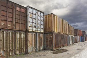 Old Rusty Shipping Containers