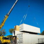 PV14 House crane container installation