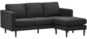 Rivet Revolve Modern Upholstered Sofa with Reversible Sectional Chaise