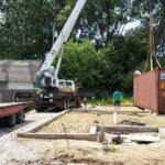 Rochester Road Container House construction placement