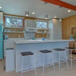Salida Shipping Container Home interior kitchen counter table design