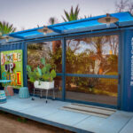 San Antonio Container Guest House front windows