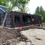 Westmont Container Home exterior construction joined