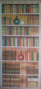 beaded curtain bookcase