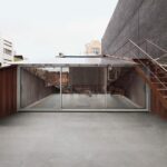 carroll house outdoor terrace glass windows