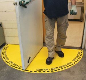 door swept area caution