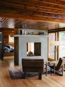 double sided fireplace