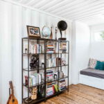 foster container home bookshelf