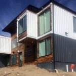 foster container home construction front angle