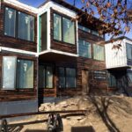 foster container home exterior rear wood