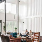foster container home living room owners