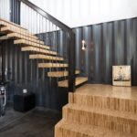 foster container home staircase custom