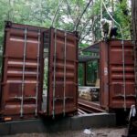 six oaks container home construction partial
