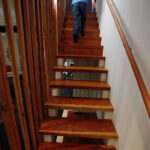 six oaks container home stairs