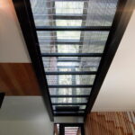 six oaks container home steel mesh walkway interior