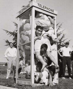 cramming in a telephone booth