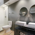 union pier container home one bathroom mirrors