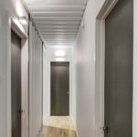 union pier container home one hallway
